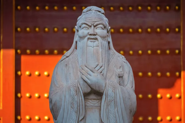 Konfuzius Statue Konfuzius Tempel Peking China — Stockfoto