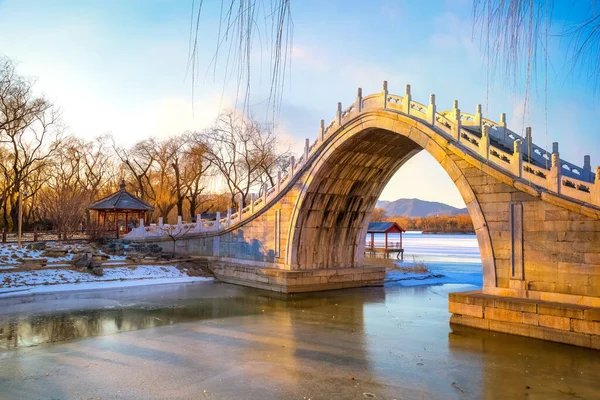 Xiuyi Γέφυρα Του Summer Palace Στο Πεκίνο Κίνα — Φωτογραφία Αρχείου