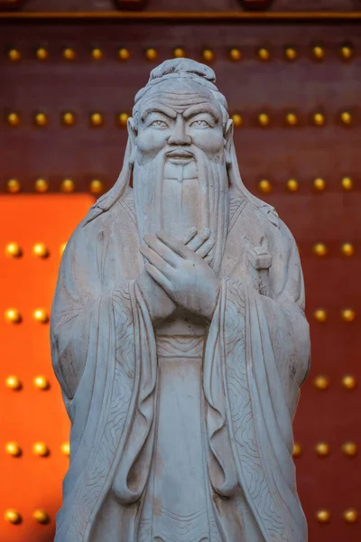 Statue Confucius Temple Confucius Pékin Chine — Photo