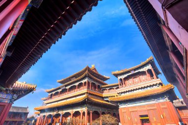 Yonghe Temple - the Palace of Peace and Harmony is a Lama Temple in Beijing, China clipart