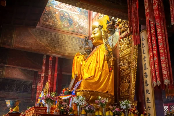 Yonghegong Lama Tapınağı Ndaki Dini Heykel Pekin Deki Barış Ahenk — Stok fotoğraf