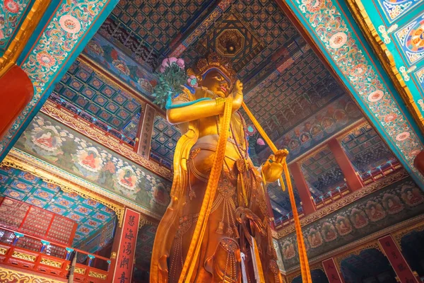 Peking Kina Jan 2020 Religiös Staty Vid Yonghegong Lama Temple — Stockfoto