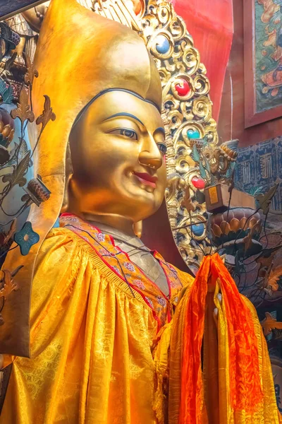 Peking Kina Jan 2020 Religiös Staty Vid Yonghegong Lama Temple — Stockfoto