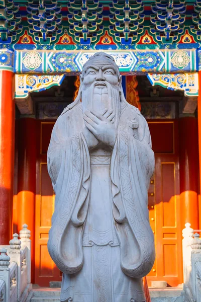 Statue Confucius Temple Confucius Pékin Chine — Photo