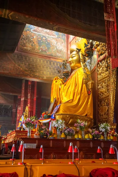 Peking Čína Ledna 2020 Náboženská Socha Chrámu Yonghegong Lama Palác — Stock fotografie
