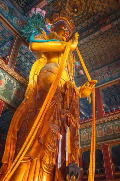 Peking Kina Jan 2020 Religiös Staty Vid Yonghegong Lama Temple — Stockfoto