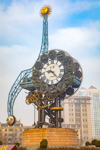Relógio Século Tianjin Tianjin China — Fotografia de Stock