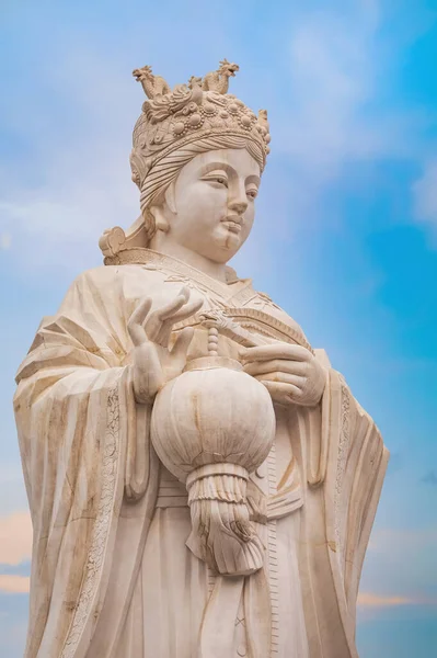 Mazu Una Diosa China Del Mar Estatua Situada Lado Del —  Fotos de Stock