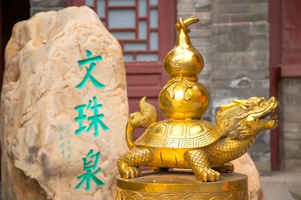 Tianjin Çin Ocak 2020 Tianhou Sarayı Nda Dini Bir Heykel — Stok fotoğraf