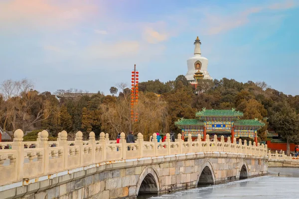 Yongan Tempel Tempel Van Eeuwige Vrede Beihai Park Jade Flower — Stockfoto