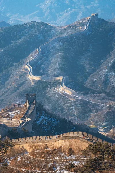 Velká Čínská Zeď Badaling Site Pekingu Čína — Stock fotografie