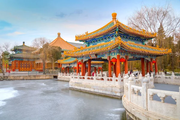 Πεκίνο Κίνα Ιαν 2020 Πέντε Dragon Pavilions Στα Βορειοδυτικά Του — Φωτογραφία Αρχείου