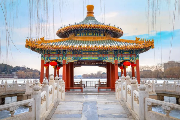 Five Dragon Paviljoens Het Noordwesten Van Beihai Park Peking China — Stockfoto