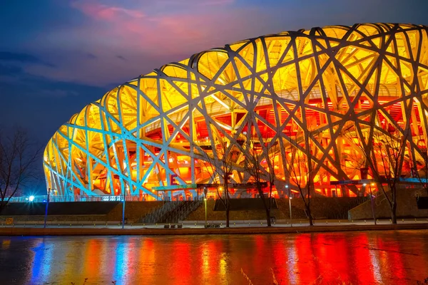 Estadio Nacional Aka Bird Nest Construido Para Los Juegos Olímpicos — Foto de Stock