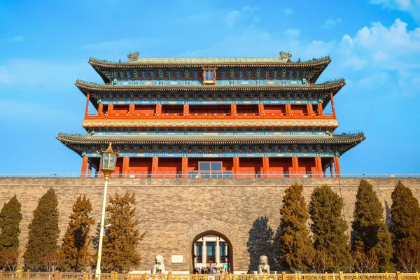Qianmen Zhengyangmen Gate Voor Het Eerst Gebouwd 1419 Tijdens Ming — Stockfoto