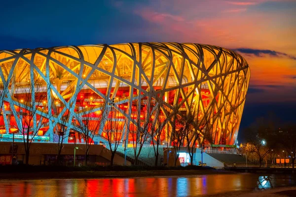 Estadio Nacional Aka Bird Nest Construido Para Los Juegos Olímpicos — Foto de Stock