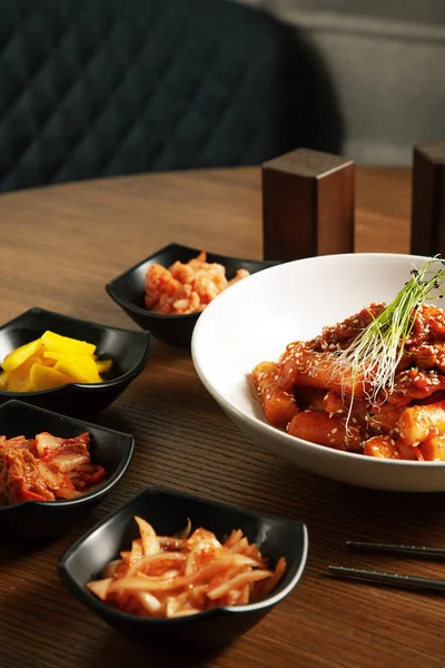 Comida Asiática Cocina Coreana Comida Vista Superior Set Cocina Tradicional — Foto de Stock