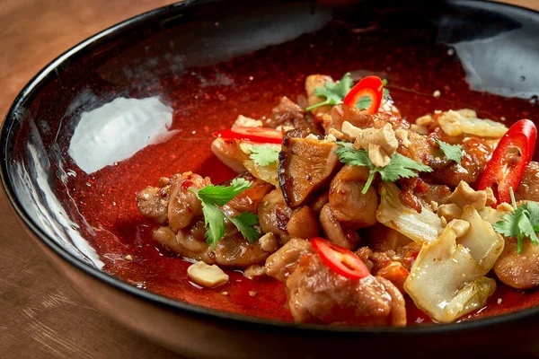 Ein Köstliches Gericht Asiatischen Stil Schweinefleisch Süß Saurer Sauce Mit — Stockfoto