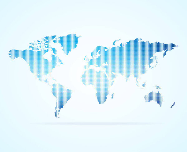Карта глобального мира. Вектор
