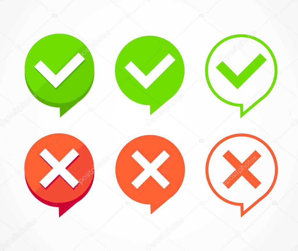 Color Checkboxes Signs Set. Vector