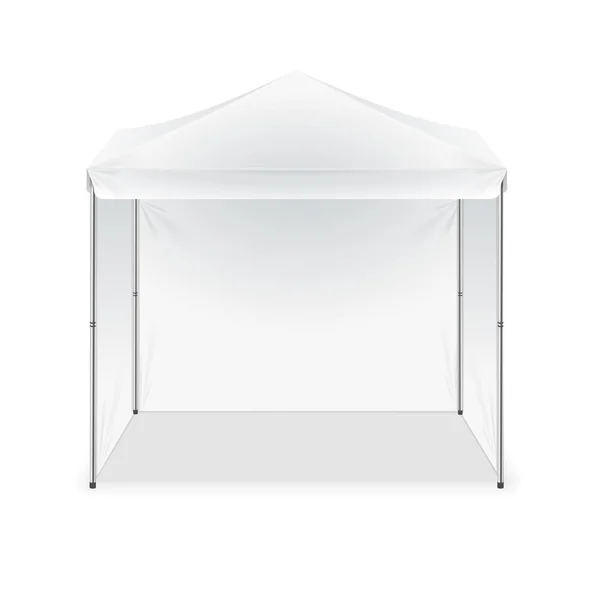 Refleic Detailed 3d Blank Outdoor White Tent. Вектор — стоковый вектор