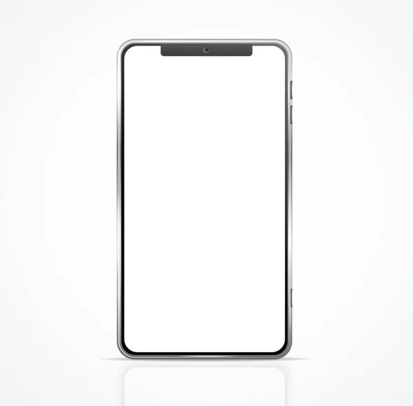 Realistica dettagliata 3d Blank Phone Template Mockup. Vettore — Vettoriale Stock