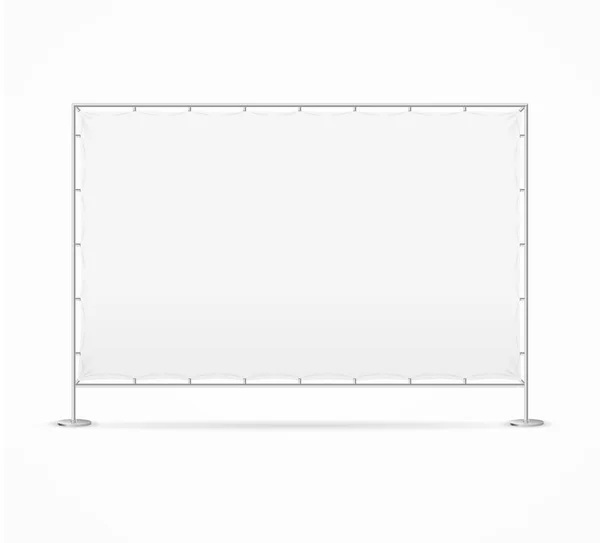 Realistic Detailed 3d White Blank Advertising Stand Template Mockup. Vector — Stock Vector