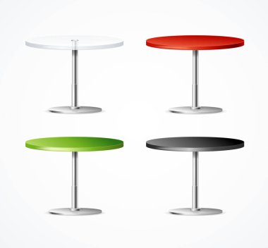 Gerçekçi 3d detaylı bir bacak tablo Restoran küme. Vektör