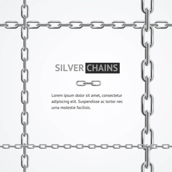Refleic 3d Detailed Chain Me Steel. Вектор

