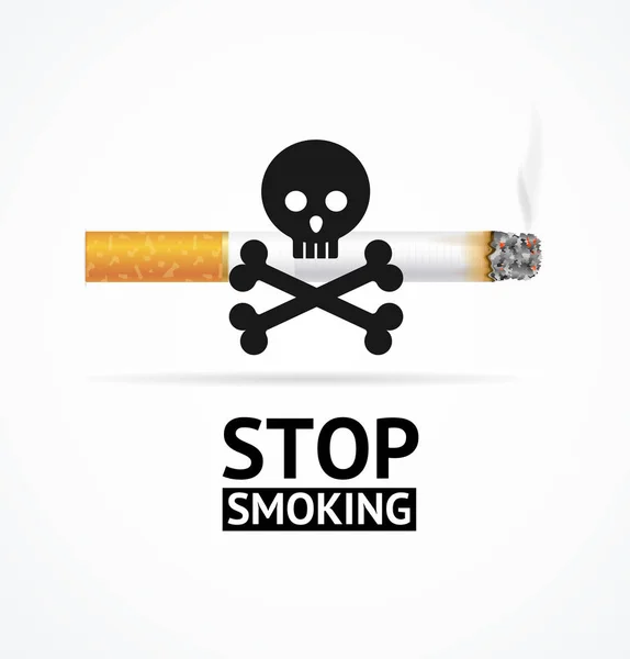 Realista 3d detalhada parar de fumar Conceito Banner Card. Vetor —  Vetores de Stock