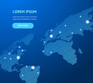 Sosyal ağ iş kavramı kartı arka plan. Vektör