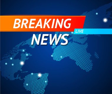 Son Dakika Haber Kavramı Ekran Tv Kartı Arka Plan. Vektör