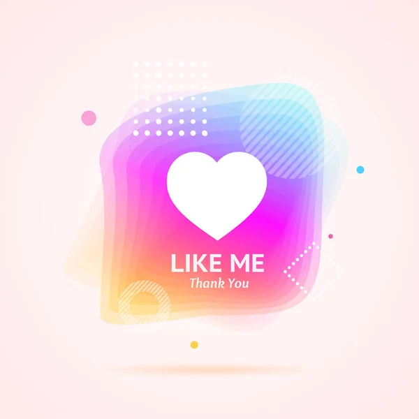 Like Me Thanks You Social Media Concept. Vector — Vector de stock