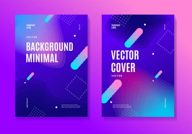 Soyut Renkli İlan Poster Pankartı Ayarları. Vektör