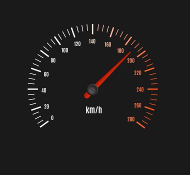 Hız Sayacı veya Pointer 'lı Hız göstergesi. Vektör