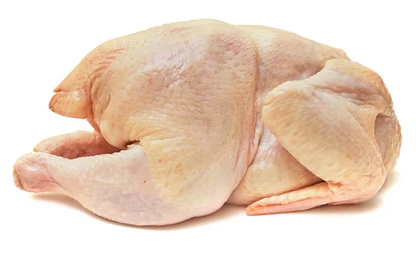 Carcass Raw Chicken Meat White Background View Top — Stock Photo, Image