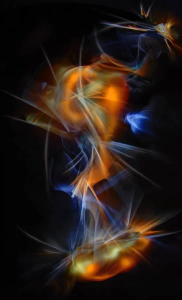 The abstract image painted by moving light and moving objects. Improvisational movements by light. Light in motion. Color abstraction.