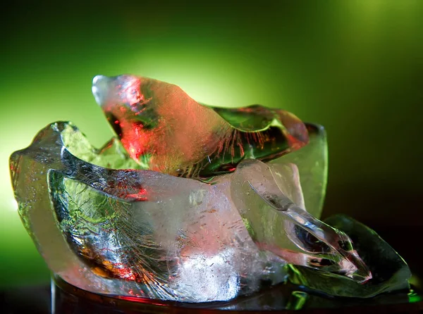 光によって描かれたカラフルな氷片は お祭りムードを作成します 色とりどりの抽象画像 テクスチャ — ストック写真