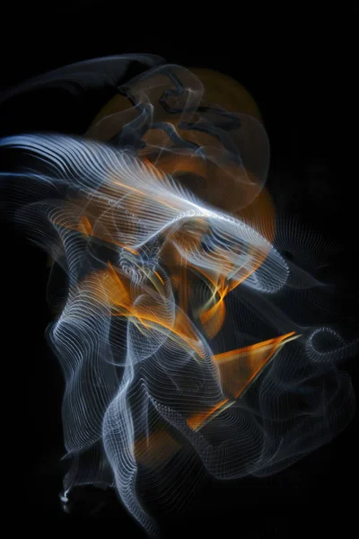 Abstraktní Obraz Namaloval Pohybující Světlo Pohybujících Objektů Pokroucené Nařídil Paralelní — Stock fotografie