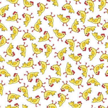 Tavuklu bebek kumaşı için kusursuz desen