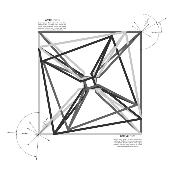 Lysegrå geometrisk baggrund – Stock-vektor