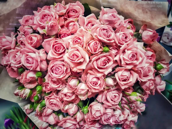 Buquê Rosas Rosa — Fotografia de Stock