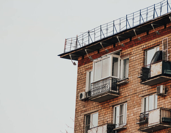red construction of building