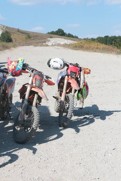 Motocross Ryttare Stranden — Stockfoto