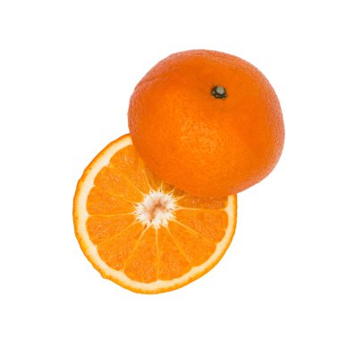 beyaz izole olgun yarıya Orange Üstten Görünüm