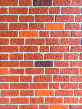 tam kare çekim dekoratif kırmızı tuğla duvarın arka planı için