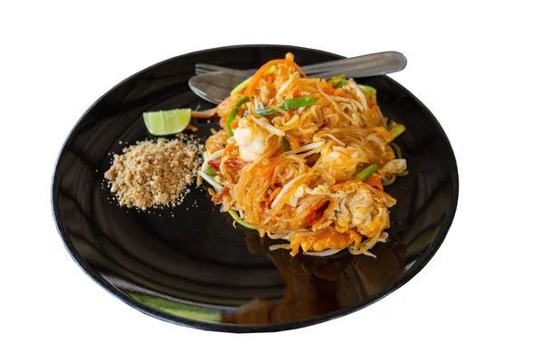 Thai Noodle Fried Shrimp Dish — Stock Photo, Image