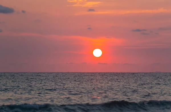 Tropische Zee Zonsondergang — Stockfoto