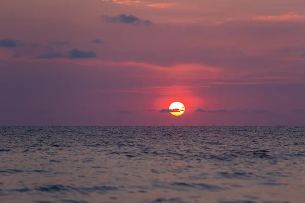 Tropische Zee Zonsondergang — Stockfoto