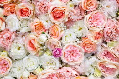 Yukarıdan aşağıya arkaplan için gül çerçevesi.